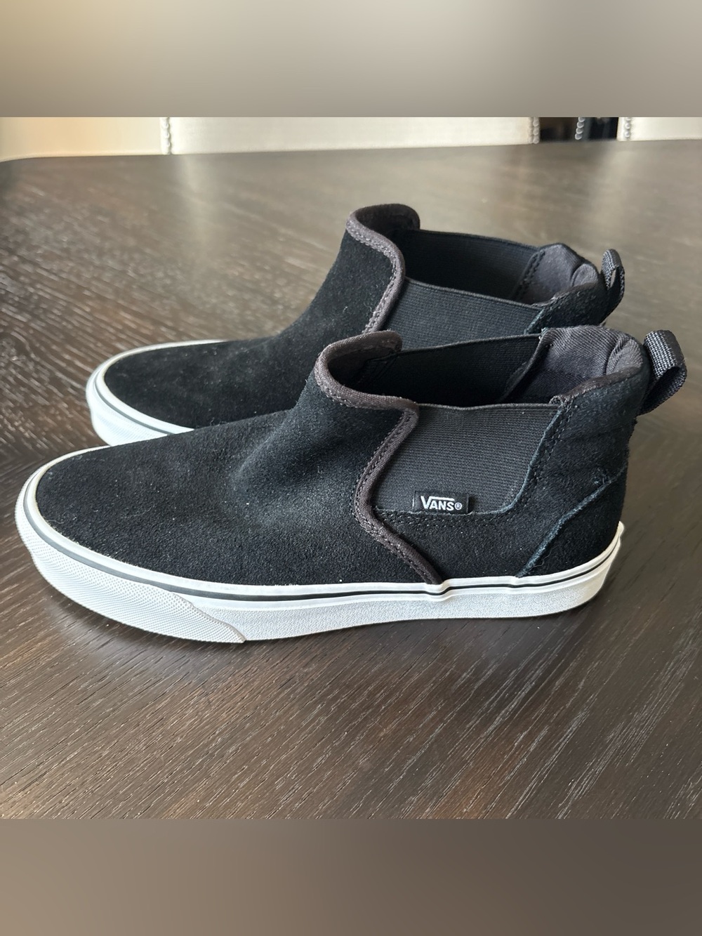 Vans Asher Mid suede Black mid height slip-ons excellent condition W 8.5 - Picture 3 of 8